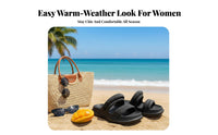 doubleWear Thick Sole Slide Sandals, Women's Summer Clog Shoes, Outdoor Beach, Foam Material, Cute Cartoon Decor