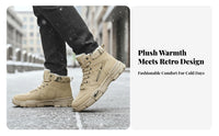 Men's Winter Boots, Fleece Lined, Warm, PU Upper, Rubber Sole, Lace-Up, Youth, Cold Weather