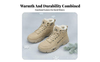 Men's Winter Boots, Fleece Lined, Warm, PU Upper, Rubber Sole, Lace-Up, Youth, Cold Weather