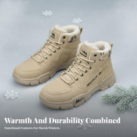 Men's Winter Boots, Fleece Lined, Warm, PU Upper, Rubber Sole, Lace-Up, Youth, Cold Weather