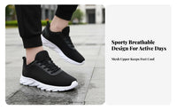 Men's Mesh Running Shoes, Lightweight, Non-Slip, Breathable, Casual, Fall/Winter