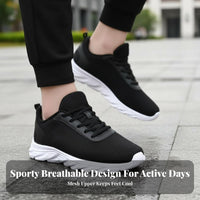 Men's Mesh Running Shoes, Lightweight, Non-Slip, Breathable, Casual, Fall/Winter