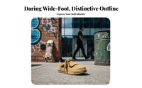 Chunky Men's Shoes, Hook-and-Loop Slip-On, Bread Style, Breathable Suede, Relaxed Trend