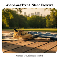 Chunky Men's Shoes, Hook-and-Loop Slip-On, Bread Style, Breathable Suede, Relaxed Trend