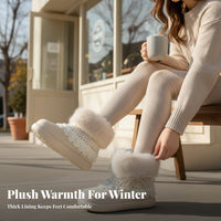 High-Top Plush Winter Boots, Women's Warm Lace-Up, Korean Style, Youthful Chic