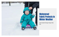 Outdoor Kids Ski Jumpsuit, Winter, Fully Heat-Sealed, Waterproof, Thick Fleece, Breathable