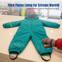Outdoor Kids Ski Jumpsuit, Winter, Fully Heat-Sealed, Waterproof, Thick Fleece, Breathable
