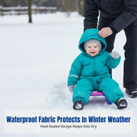 Outdoor Kids Ski Jumpsuit, Winter, Fully Heat-Sealed, Waterproof, Thick Fleece, Breathable