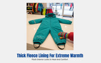 Outdoor Kids Ski Jumpsuit, Winter, Fully Heat-Sealed, Waterproof, Thick Fleece, Breathable