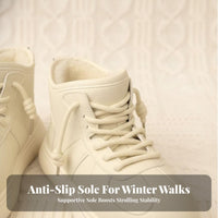 Women's Retro Winter Boots, Chunky Sole, Plush Lining, Cute Big Head Short Boots