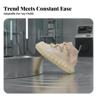 High Top Elevated Sole Shoes, Unisex, Deconstructed functional design, Downtown trend, Lace-Up
