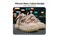 High Top Elevated Sole Shoes, Unisex, Deconstructed functional design, Downtown trend, Lace-Up