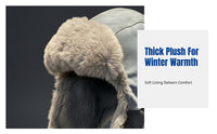 Winter Earflap Trapper Hat, Unisex Faux Leather, Thick Fleece Lined, Windproof, Outdoor Cycling, Skiing