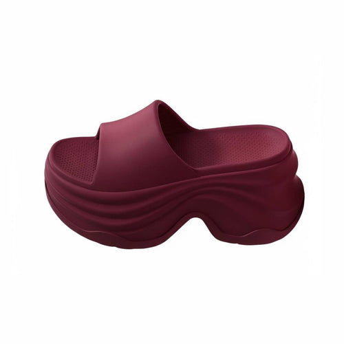 Elevated Slide Sandals for Women, Height Boost, Summer High Heel, Outdoor Beach