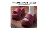 Elevated Slide Sandals for Women, Height Boost, Summer High Heel, Outdoor Beach