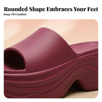 Elevated Slide Sandals for Women, Height Boost, Summer High Heel, Outdoor Beach