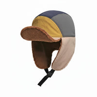 Winter Lambswool Earflap Hat, Multicolor Trapper Cap, Thick Warm Outdoor Headwear, Unisex, Skiing, Cycling
