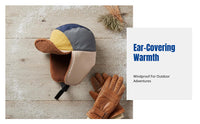 Winter Lambswool Earflap Hat, Multicolor Trapper Cap, Thick Warm Outdoor Headwear, Unisex, Skiing, Cycling
