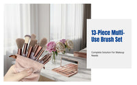 Makeup Brush Set, Soft Bristles, Eyeshadow, Powder, Foundation, Rosy, Define, Beginner Cosmetic Tools, Multi-Color, With Storage