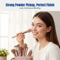 Makeup Brush Set, Soft Bristles, Eyeshadow, Powder, Foundation, Rosy, Define, Beginner Cosmetic Tools, Multi-Color, With Storage