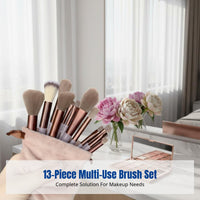 Makeup Brush Set, Soft Bristles, Eyeshadow, Powder, Foundation, Rosy, Define, Beginner Cosmetic Tools, Multi-Color, With Storage