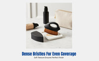 Portable Iron Shape Foundation Brush, Mini Soft Bristles, Dense Fiber, Polishing & Cleaning Tool for Makeup, Walnut, Bodhi