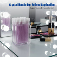 Crystal Handle Lip Brush, Portable Makeup, Multi-Color, for Lipstick, Eyelash, Mousse, Wholesale