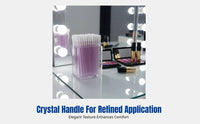 Crystal Handle Lip Brush, Portable Makeup, Multi-Color, for Lipstick, Eyelash, Mousse, Wholesale