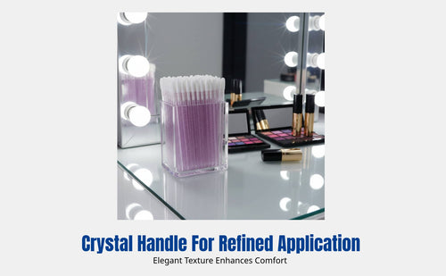Crystal Handle Lip Brush, Portable Makeup, Multi-Color, for Lipstick, Eyelash, Mousse, Wholesale