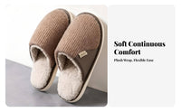 Men's Plush House Shoes, Winter Anti-Slip Indoor, Thick Fleece Lining, Comfortable Home Footwear, 2025