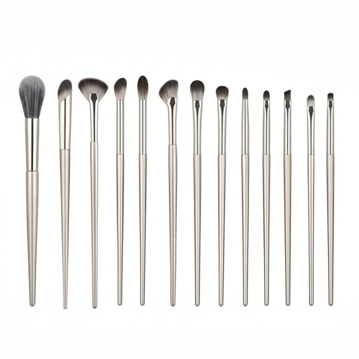 Champagne Gold Makeup Brush Set, Soft Bristle Eye Brush Kit, Eyeshadow, Nose Contour, Blending, Concealer, Beginner-Friendly,