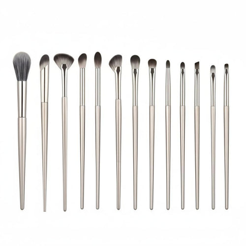 Champagne Gold Makeup Brush Set, Soft Bristle Eye Brush Kit, Eyeshadow, Nose Contour, Blending, Concealer, Beginner-Friendly,