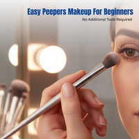 Champagne Gold Makeup Brush Set, Soft Bristle Eye Brush Kit, Eyeshadow, Nose Contour, Blending, Concealer, Beginner-Friendly,