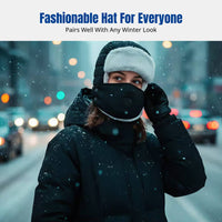 Winter Ushanka Hat, Warm Windproof, Ear Protection, Unisex, Detachable Goggles, Skiing & Cycling