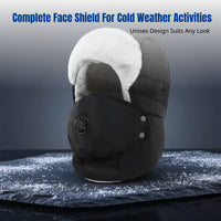 Winter Ushanka Hat, Warm Windproof, Ear Protection, Unisex, Detachable Goggles, Skiing & Cycling