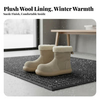 Suede Winter Boots, Fleece Lined, Anti-Slip Sole, Cute Round Toe, Warm Short Boots for Women