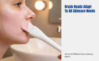 Double Ended Facial Treatment, Long Handle Skincare Brush for Mud Application, Reusable Soft for General Use Routine