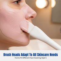 Double Ended Facial Treatment, Long Handle Skincare Brush for Mud Application, Reusable Soft for General Use Routine