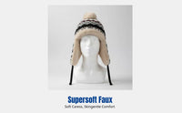 Japanese style faux plush Ushanka, thick fleece-lined winter earflap hat, warm outdoor cycling and ski cap for men and women