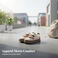Rose hook and loop athletic shoes, lamb wool lining, women's board shoes, student sporty, chic design, autumn season