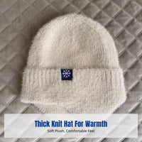 Knit Hat, Plush Warm Earflap, Unisex Winter Outdoor Cycling Ski Cap