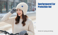 Knit Hat, Plush Warm Earflap, Unisex Winter Outdoor Cycling Ski Cap