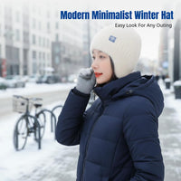 Knit Hat, Plush Warm Earflap, Unisex Winter Outdoor Cycling Ski Cap
