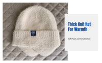 Knit Hat, Plush Warm Earflap, Unisex Winter Outdoor Cycling Ski Cap