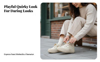 Milk Cream Plush Sneakers, Women's Winter Thick Sole, Round Toe, Chic Korean Style, Cute Bread Shoe