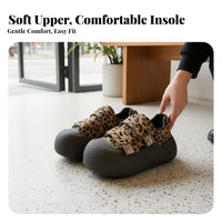 Spotted Print Platform Loafers, Women's Retro Chunky Sole, Autumn Casual Shoes