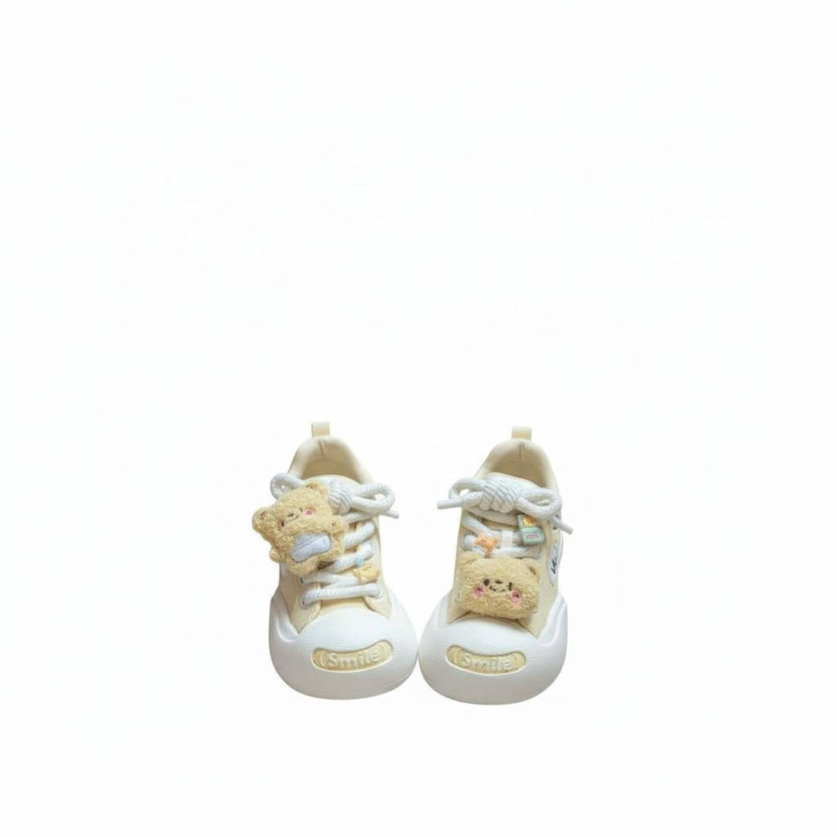Butter Teddy Board Shoes, Plush Cartoon Decor, Thick Sole, Round Toe, Plush Comfort Everyday Style