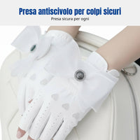 Women's Fingerless Sport Glove, Breathable, Non-Slip, Sturdy, Elegant Knot Design