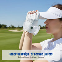 Women's Fingerless Sport Glove, Breathable, Non-Slip, Sturdy, Elegant Knot Design