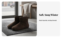 2025 Winter Shearling Boots, Round Toe, Flat Short Boots, Youth Warm Plush, Korean Style